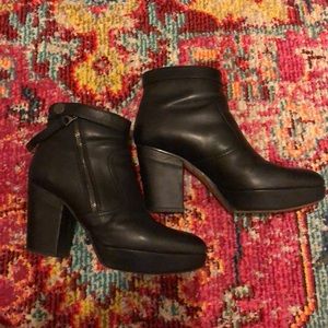 Acne studios black ankle booties
